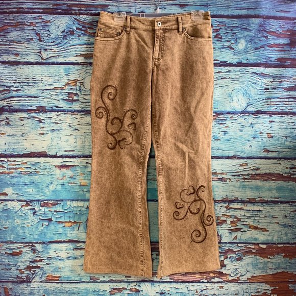 Mexx Flared Super Soft Embroidered Pants - Picture 1 of 9